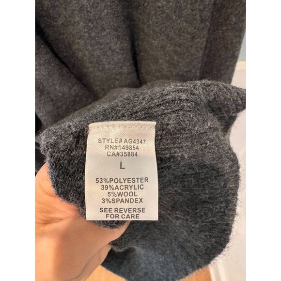 NWT Sadie & Sage Carson High Neck Sweater Dress in Charcoal Gray Womens Size L - Picture 7 of 9